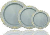 7.5 In. Robin Blue Victorian Design Plates | 20 Count